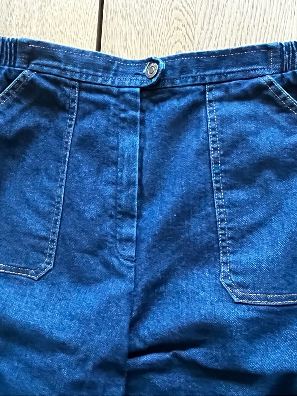 Vintage 1980’s Koret Dark Rinse High Waist Patch Pockets Contrast Stitching WOW!